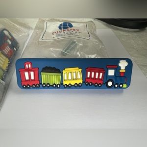 Set of (3) train design drawer pulls with hardware NEW